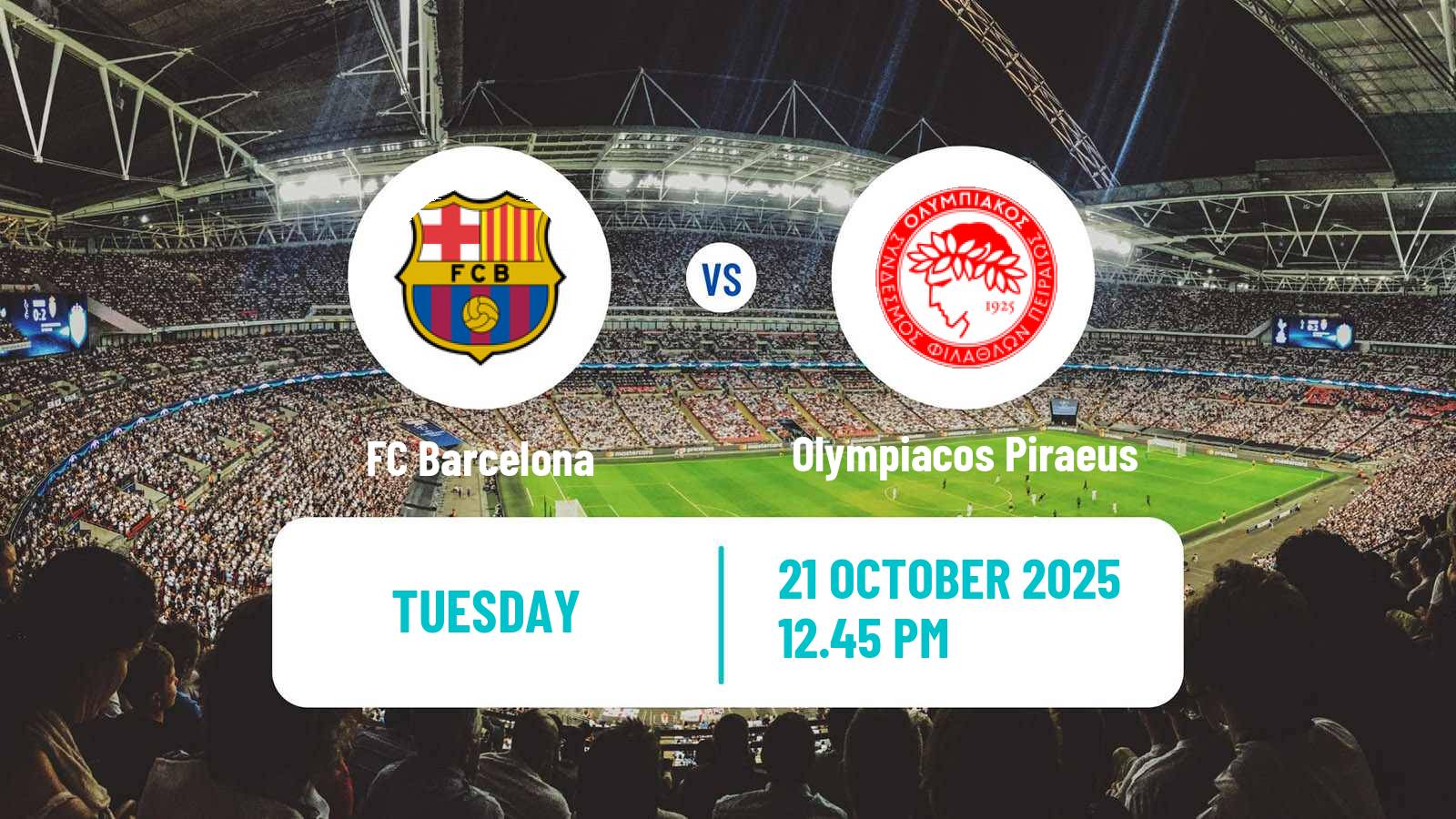 Football UEFA Champions League Barcelona - Olympiacos Piraeus