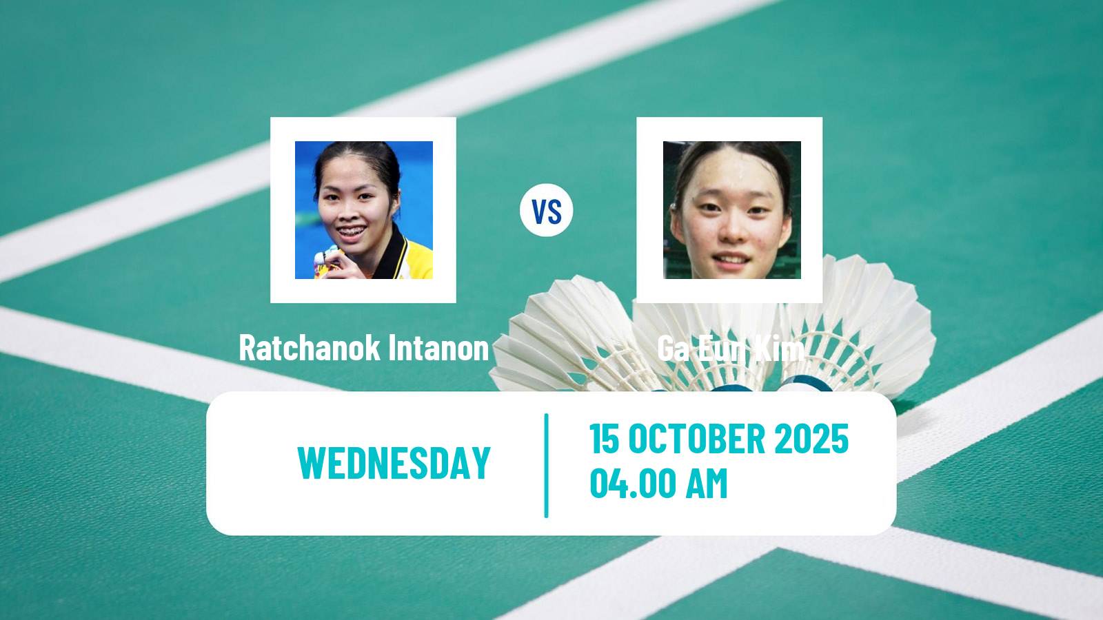 Badminton BWF World Tour Denmark Open Women Ratchanok Intanon - Ga Eun Kim