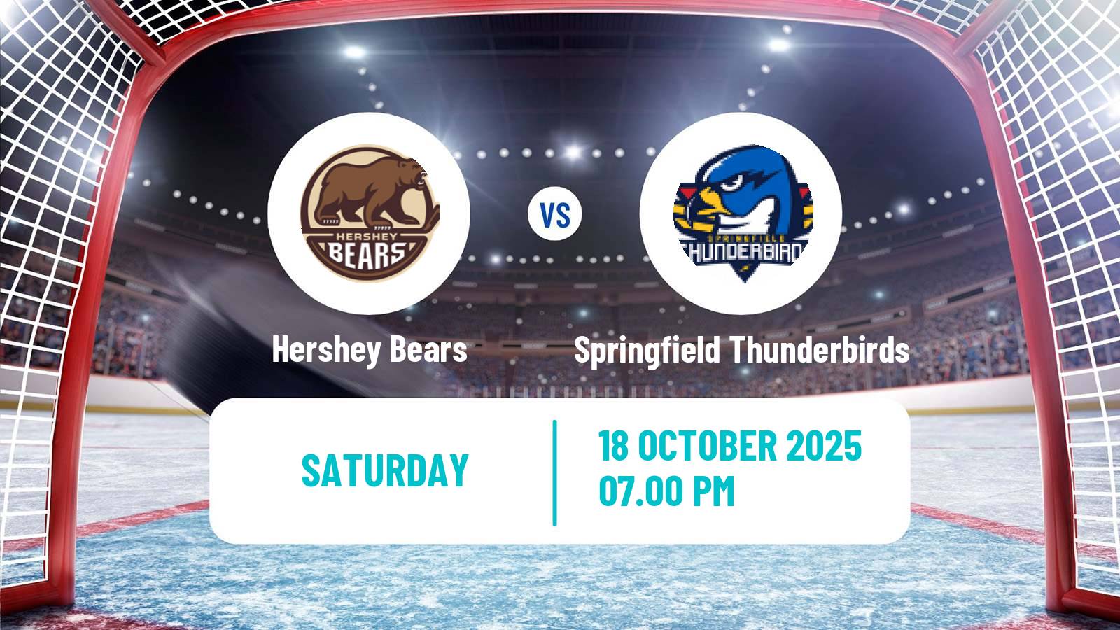 Hockey AHL Hershey Bears - Springfield Thunderbirds