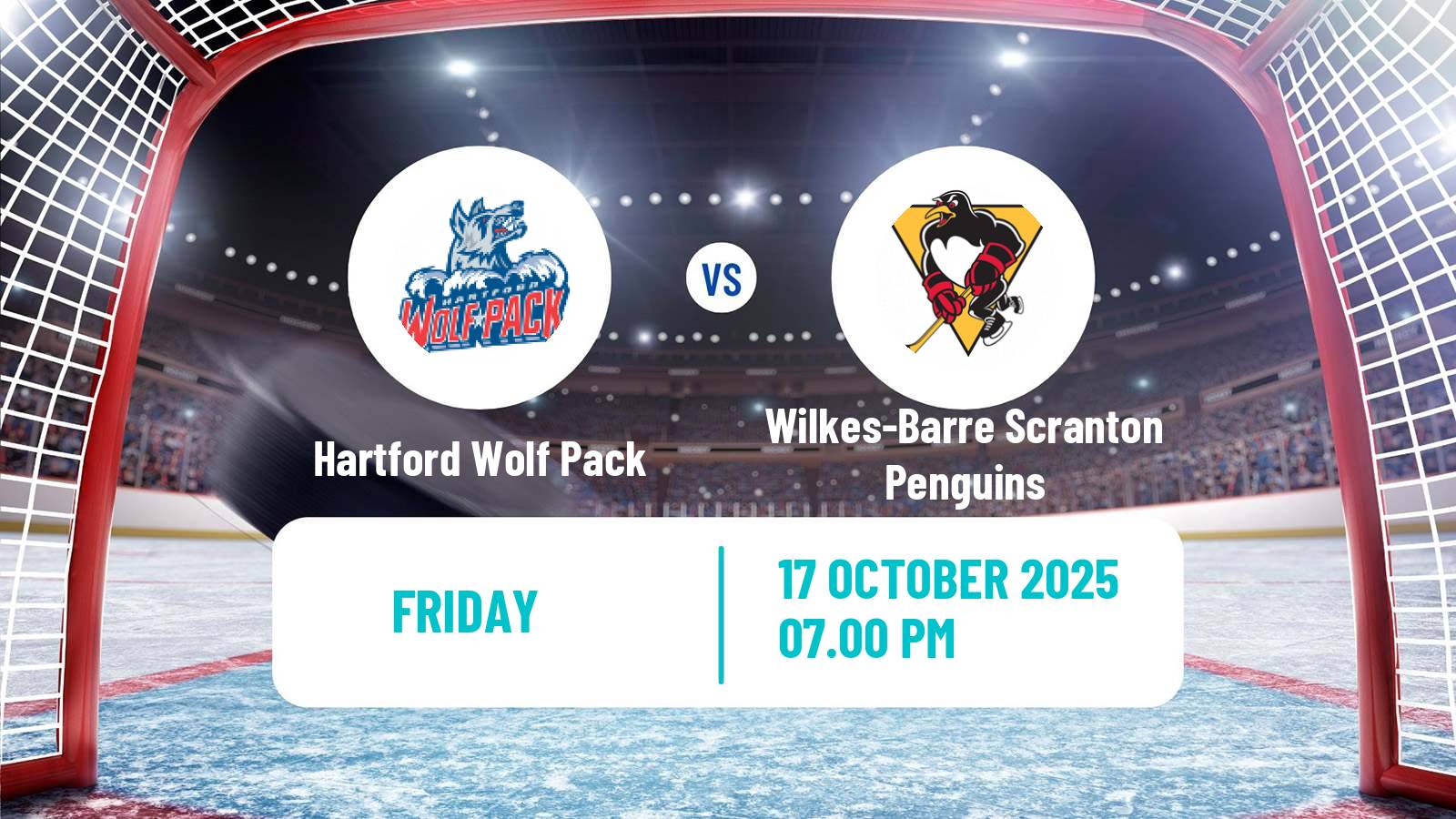 Hockey AHL Hartford Wolf Pack - Wilkes-Barre Scranton Penguins