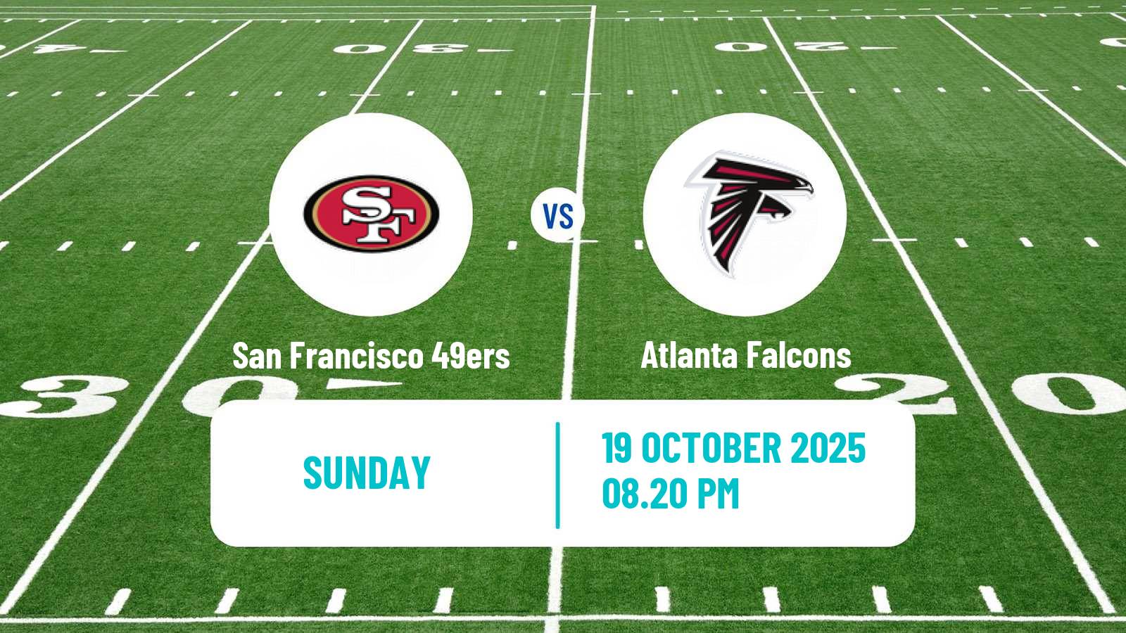 American football NFL San Francisco 49ers - Atlanta Falcons