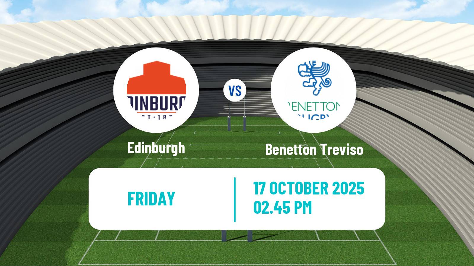 Rugby union United Rugby Championship Edinburgh - Benetton Treviso