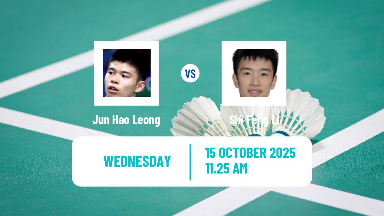 Badminton BWF World Tour Denmark Open Men Jun Hao Leong - Shi Feng Li