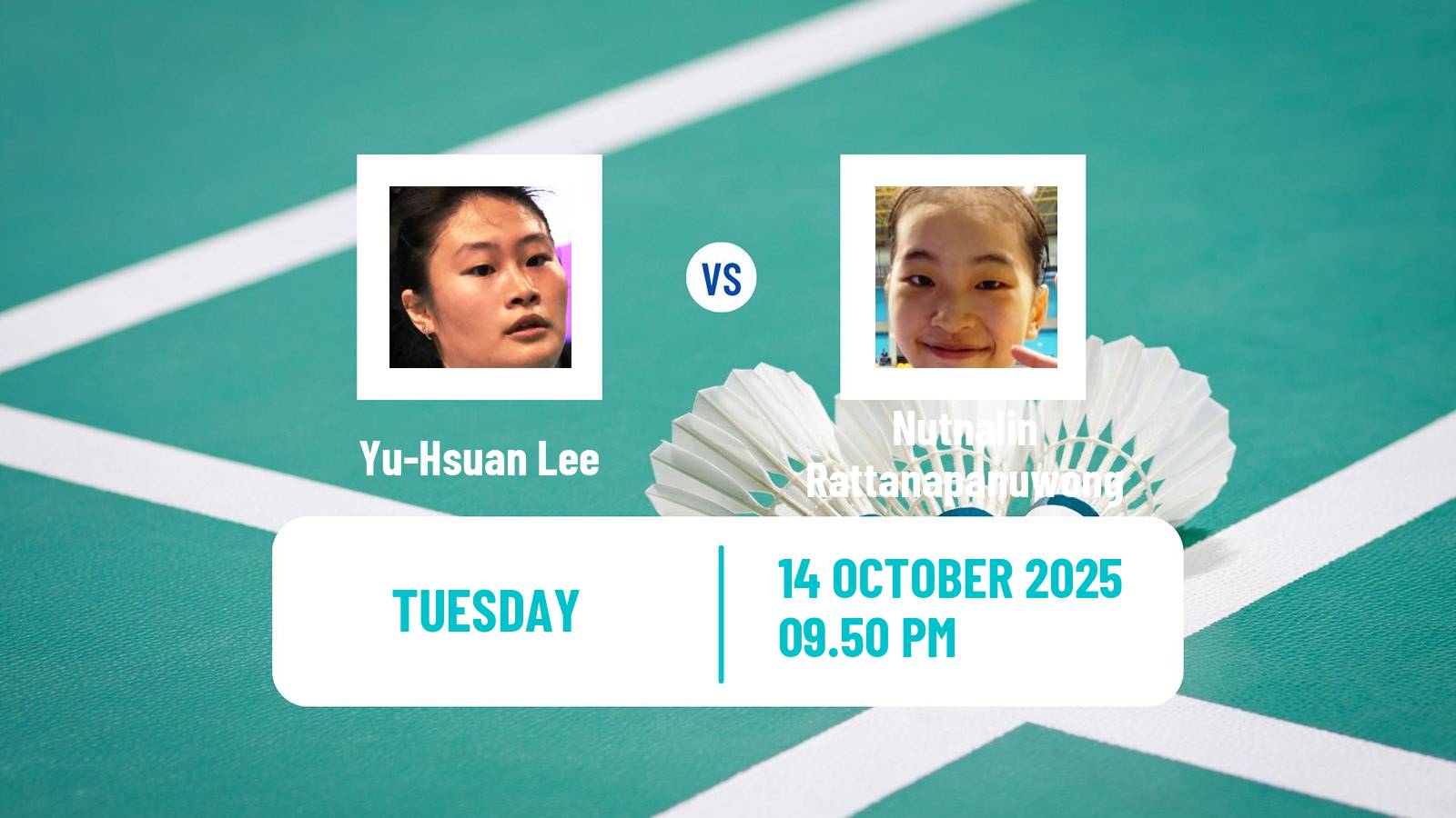 Badminton BWF World Tour Kl Masters Malaysia Super 100 Women Yu-Hsuan Lee - Nutnalin Rattanapanuwong