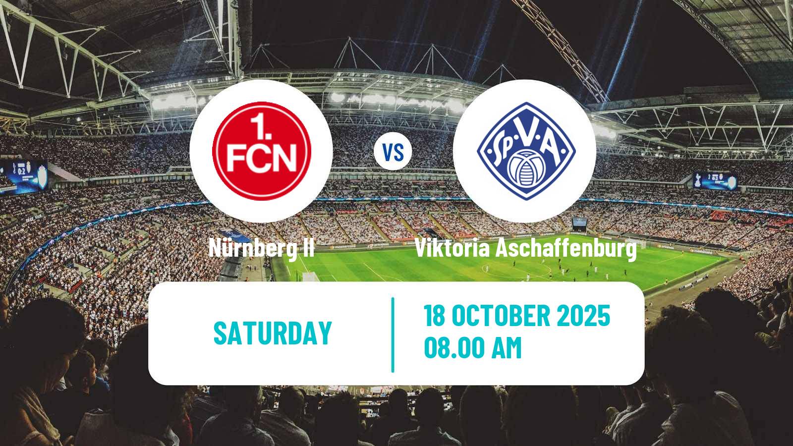 Football German Regionalliga Bayern Nürnberg II - Viktoria Aschaffenburg