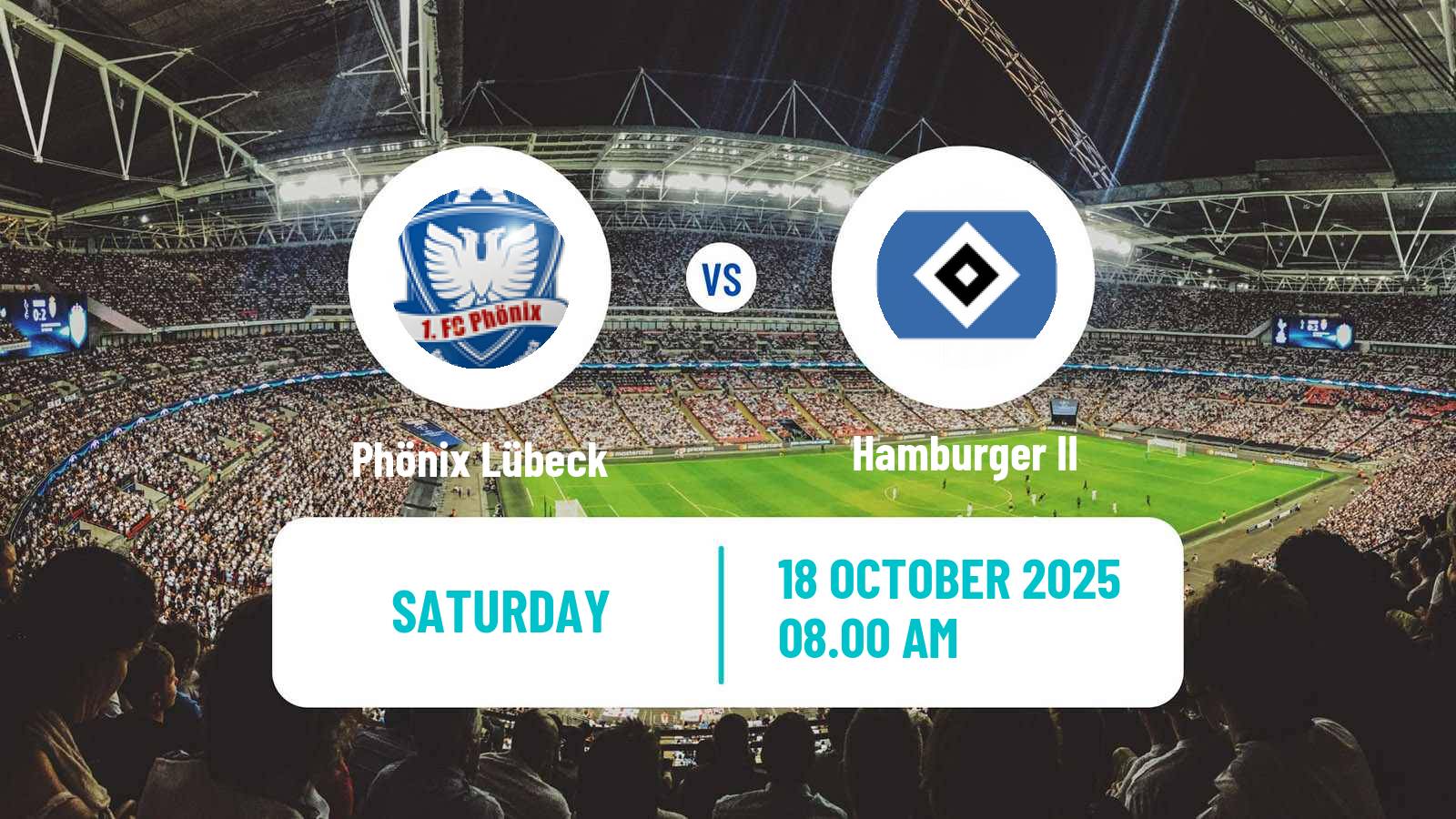 Football German Regionalliga North Phönix Lübeck - Hamburger II