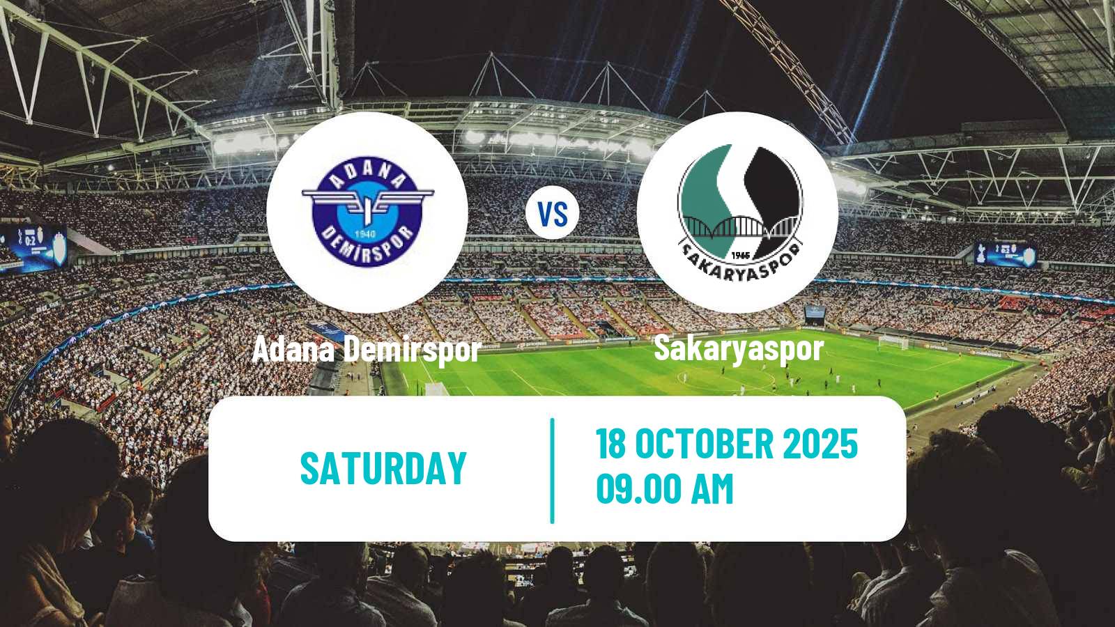 Football Turkish First League Adana Demirspor - Sakaryaspor