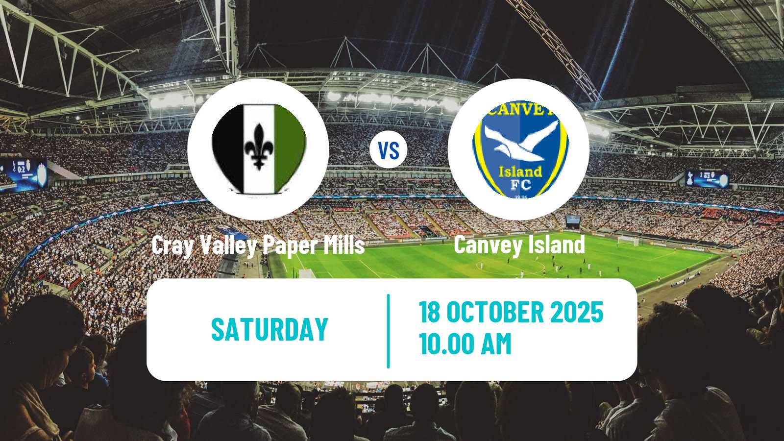 Football English Isthmian League Premier Division Cray Valley Paper Mills - Canvey Island