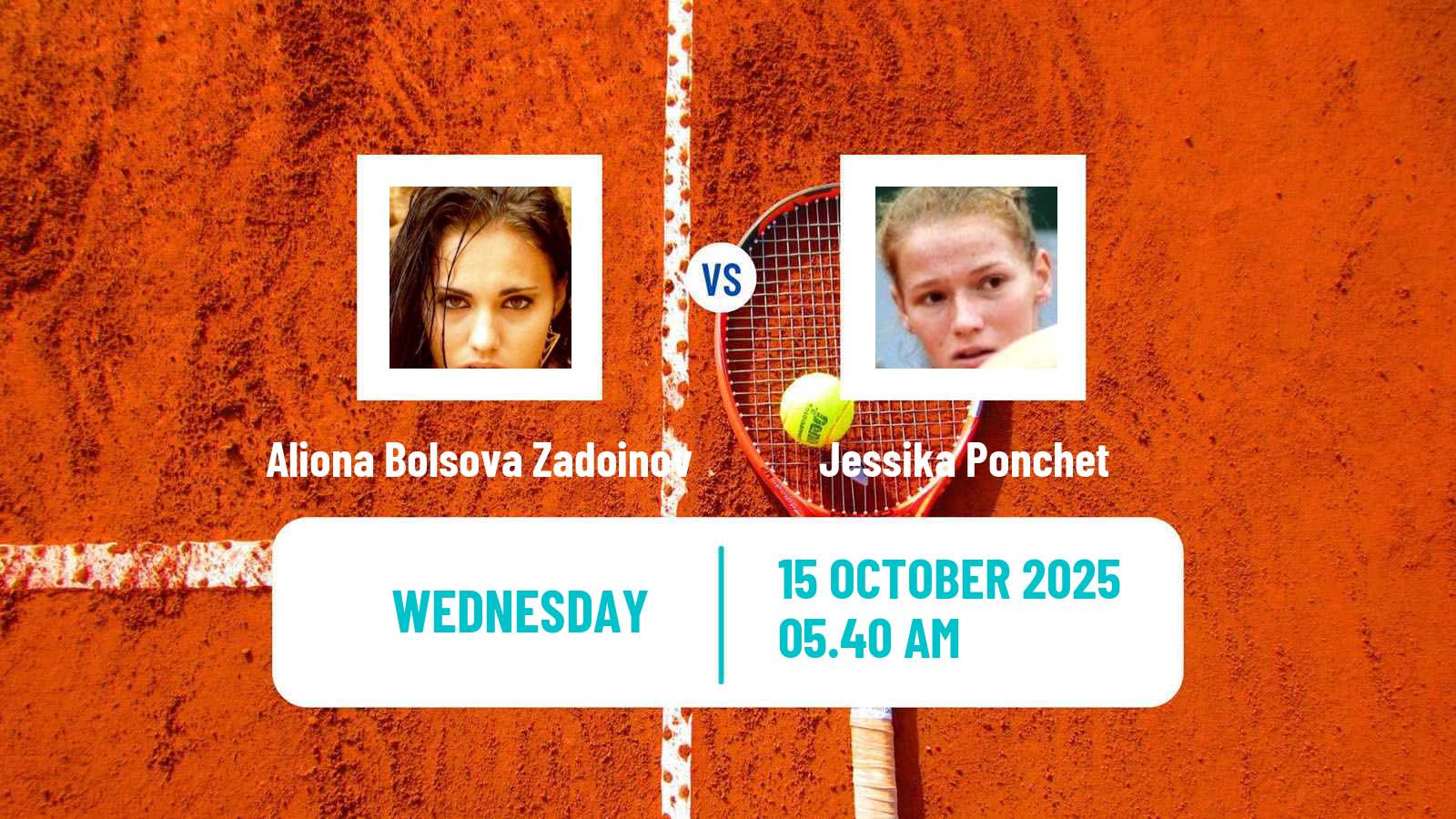 Tennis ITF W100 Les Franqueses Del Valles Women Aliona Bolsova Zadoinov - Jessika Ponchet
