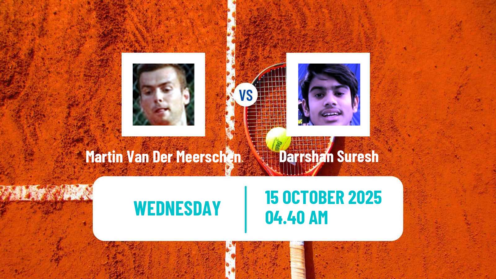 Tennis ITF M25 Kigali 2 Men Martin Van Der Meerschen - Darrshan Suresh