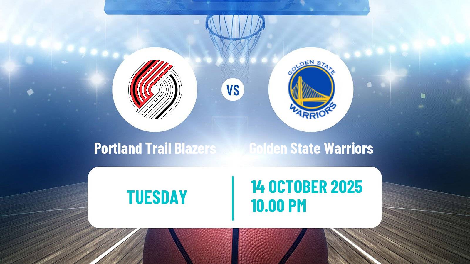 Basketball NBA Portland Trail Blazers - Golden State Warriors