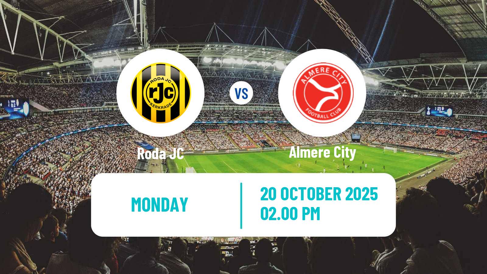 Football Dutch Eerste Divisie Roda - Almere City