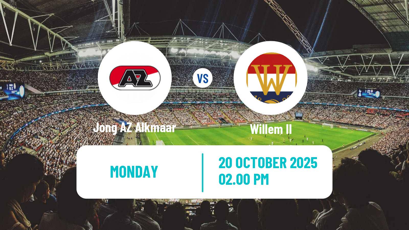 Football Dutch Eerste Divisie Jong AZ Alkmaar - Willem II