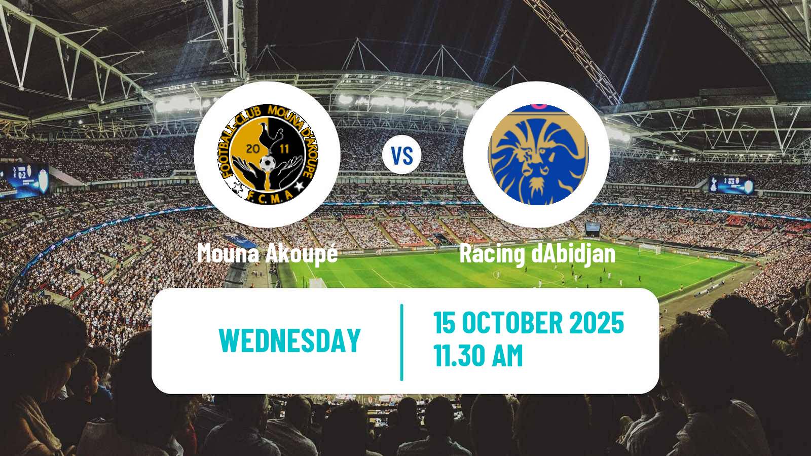 Football Cote d`Ivoire Ligue 1 Mouna Akoupé - Racing dAbidjan