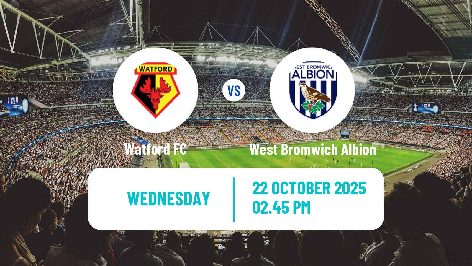 Football English League Championship Watford - West Bromwich Albion