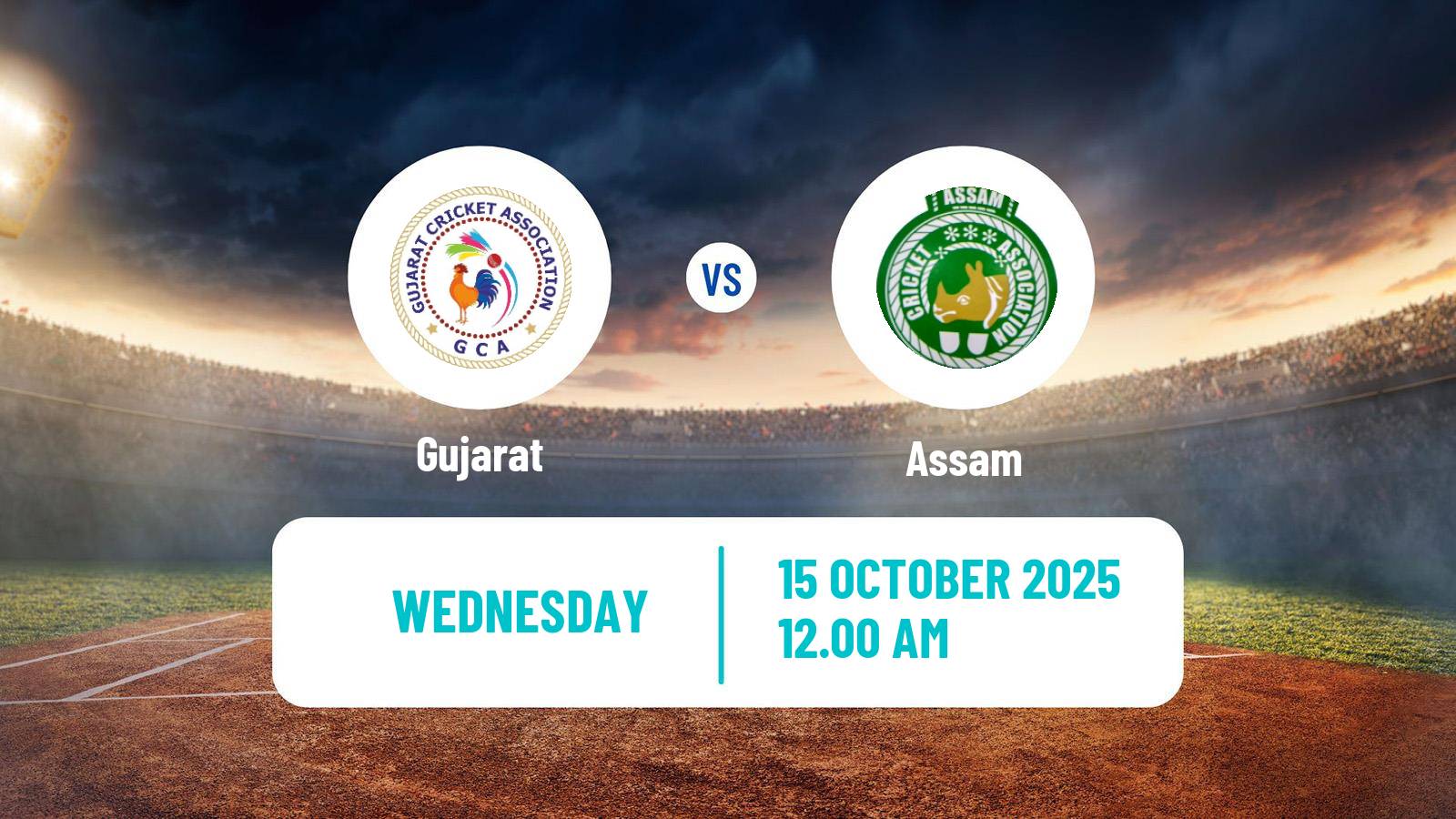 Cricket Ranji Trophy Gujarat - Assam