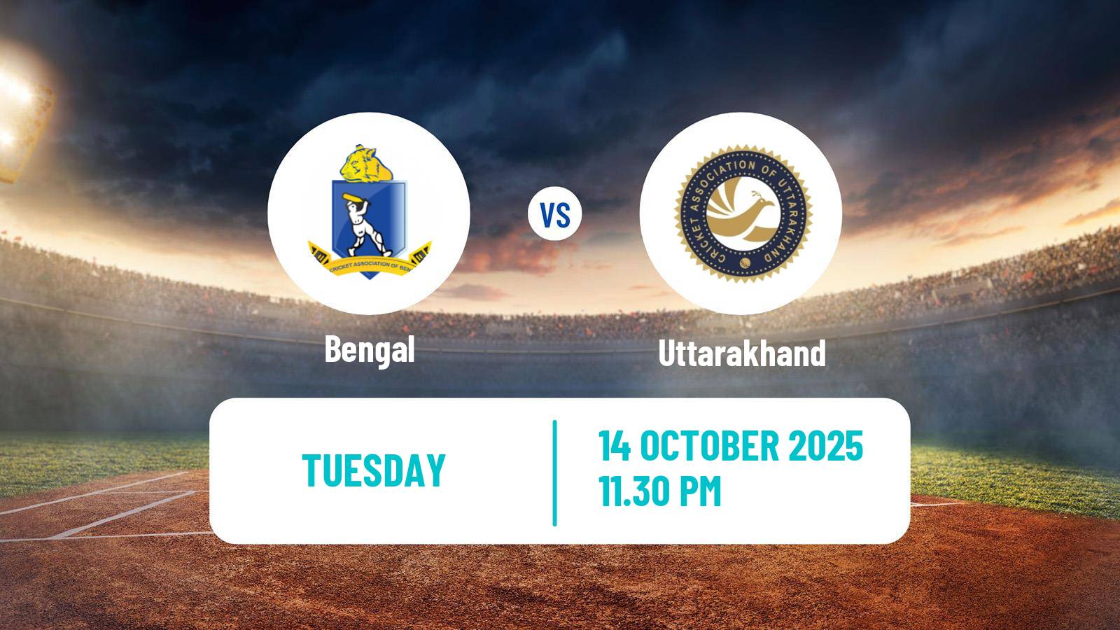 Cricket Ranji Trophy Bengal - Uttarakhand