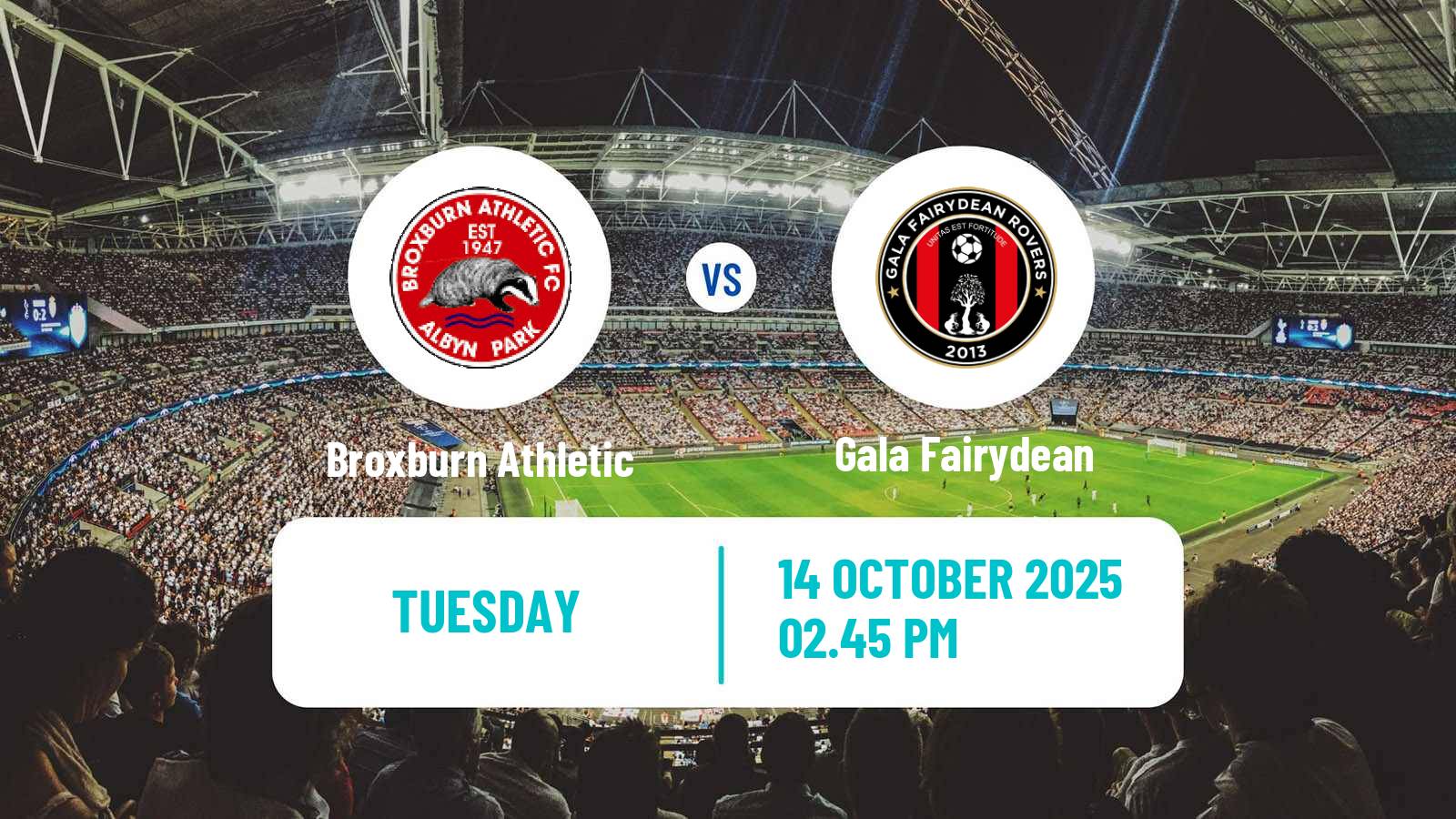 Football Scottish Lowland League Broxburn Athletic - Gala Fairydean