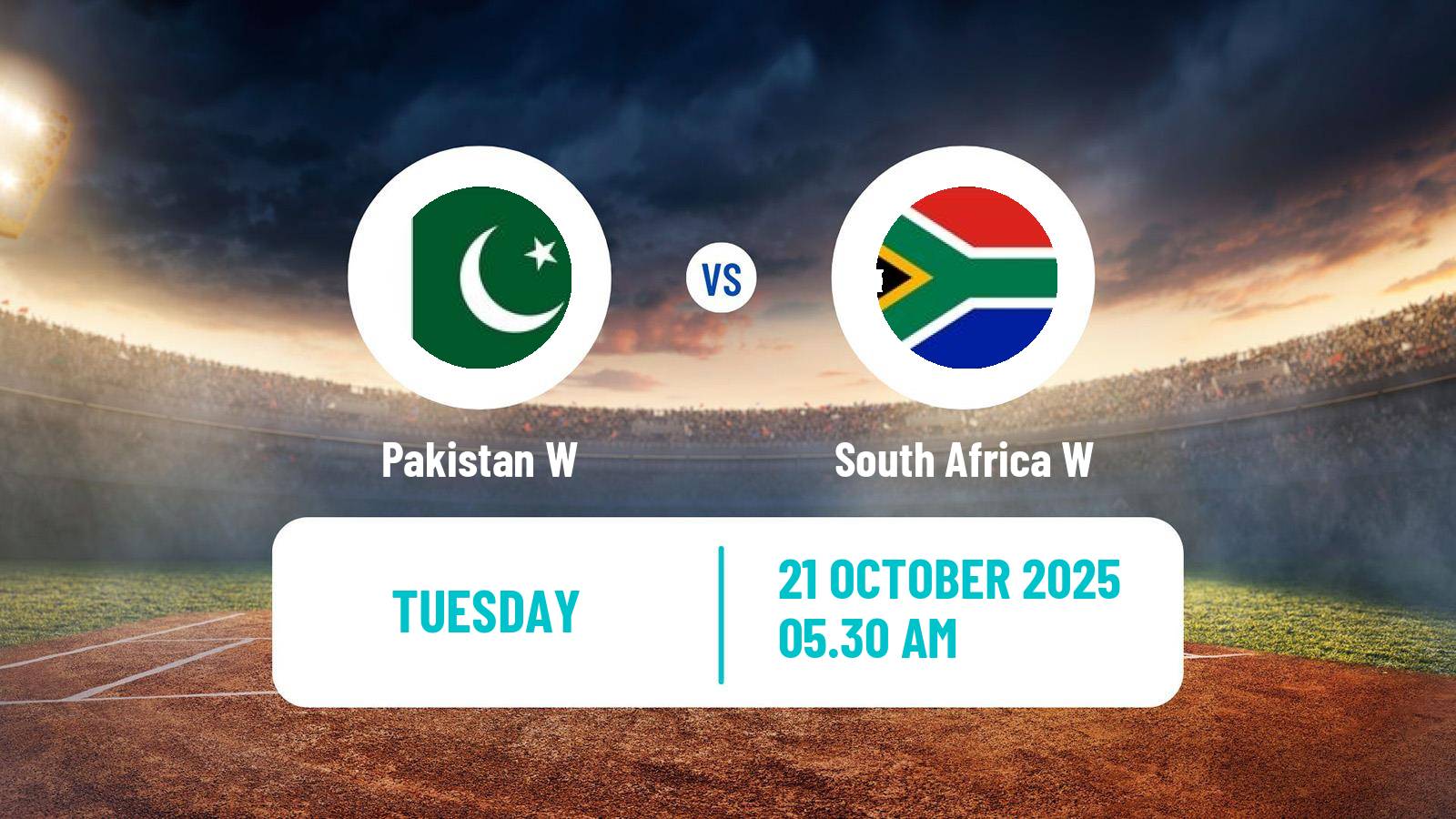 Cricket ICC World Cup Women Pakistan W - South Africa W