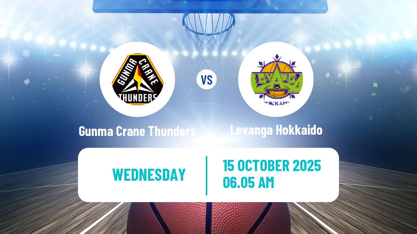 Basketball BJ League Gunma Crane Thunders - Levanga Hokkaido