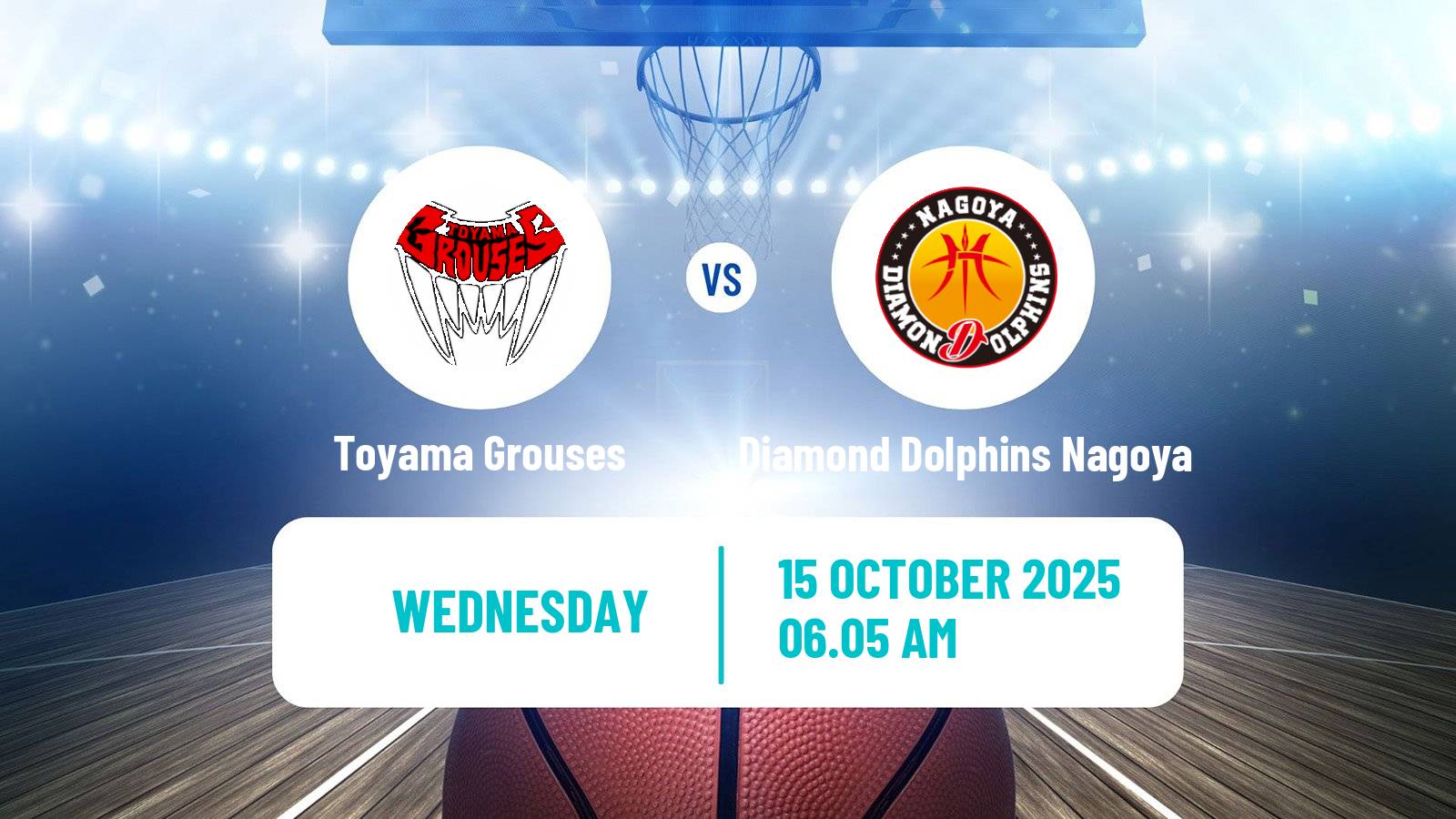 Basketball BJ League Toyama Grouses - Diamond Dolphins Nagoya