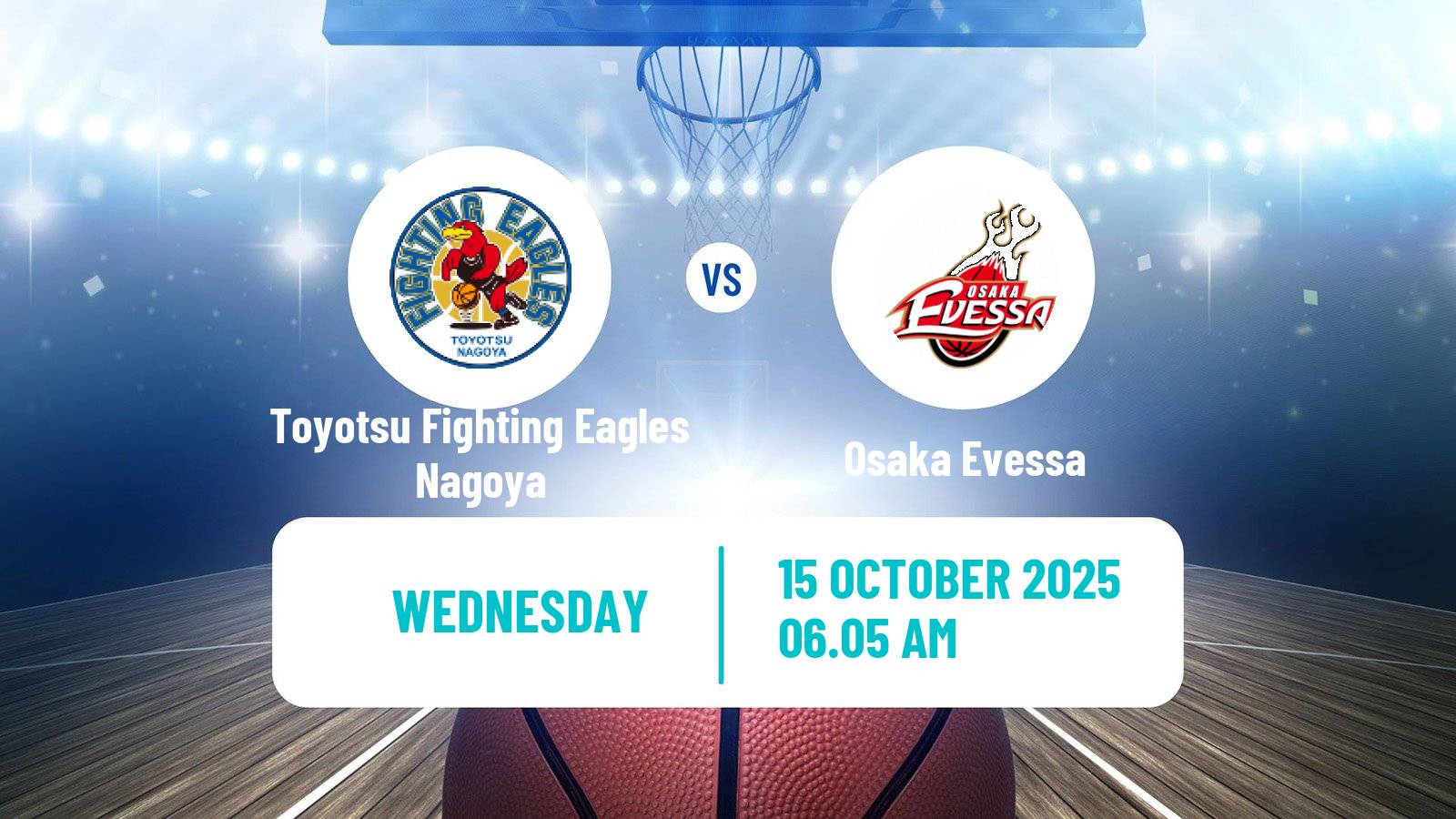 Basketball BJ League Toyotsu Fighting Eagles Nagoya - Osaka Evessa