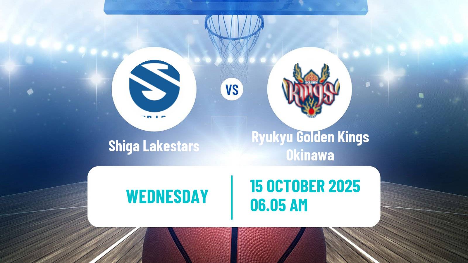Basketball BJ League Shiga Lakestars - Ryukyu Golden Kings Okinawa