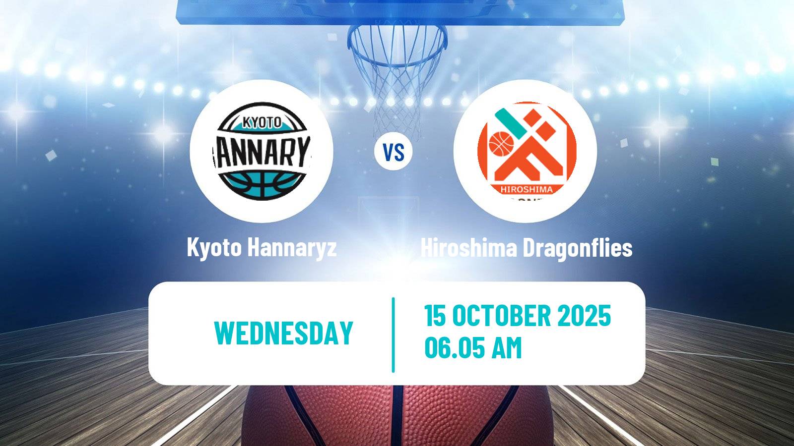 Basketball BJ League Kyoto Hannaryz - Hiroshima Dragonflies