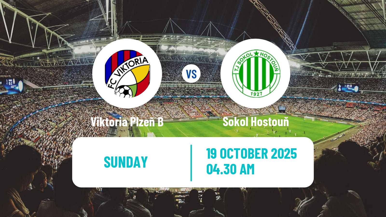 Football Czech CFL Group A Viktoria Plzeň B - Sokol Hostouň
