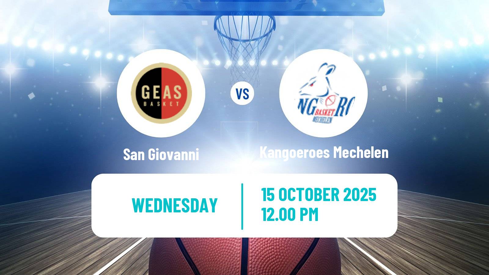 Basketball Eurocup Women San Giovanni - Kangoeroes Mechelen