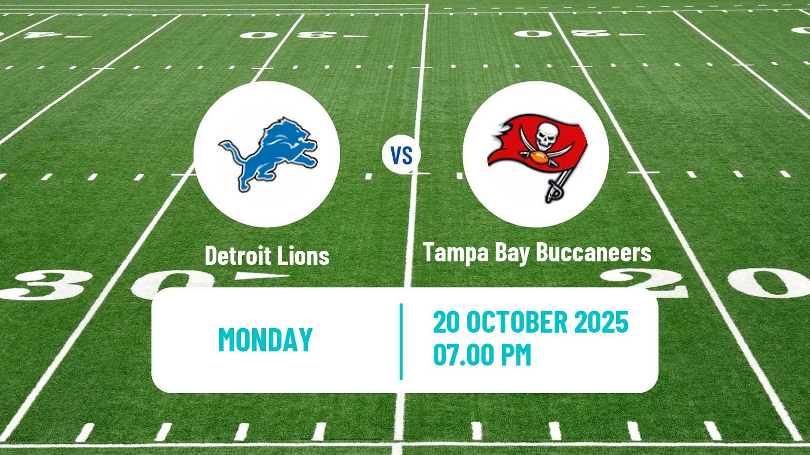 American football NFL Detroit Lions - Tampa Bay Buccaneers
