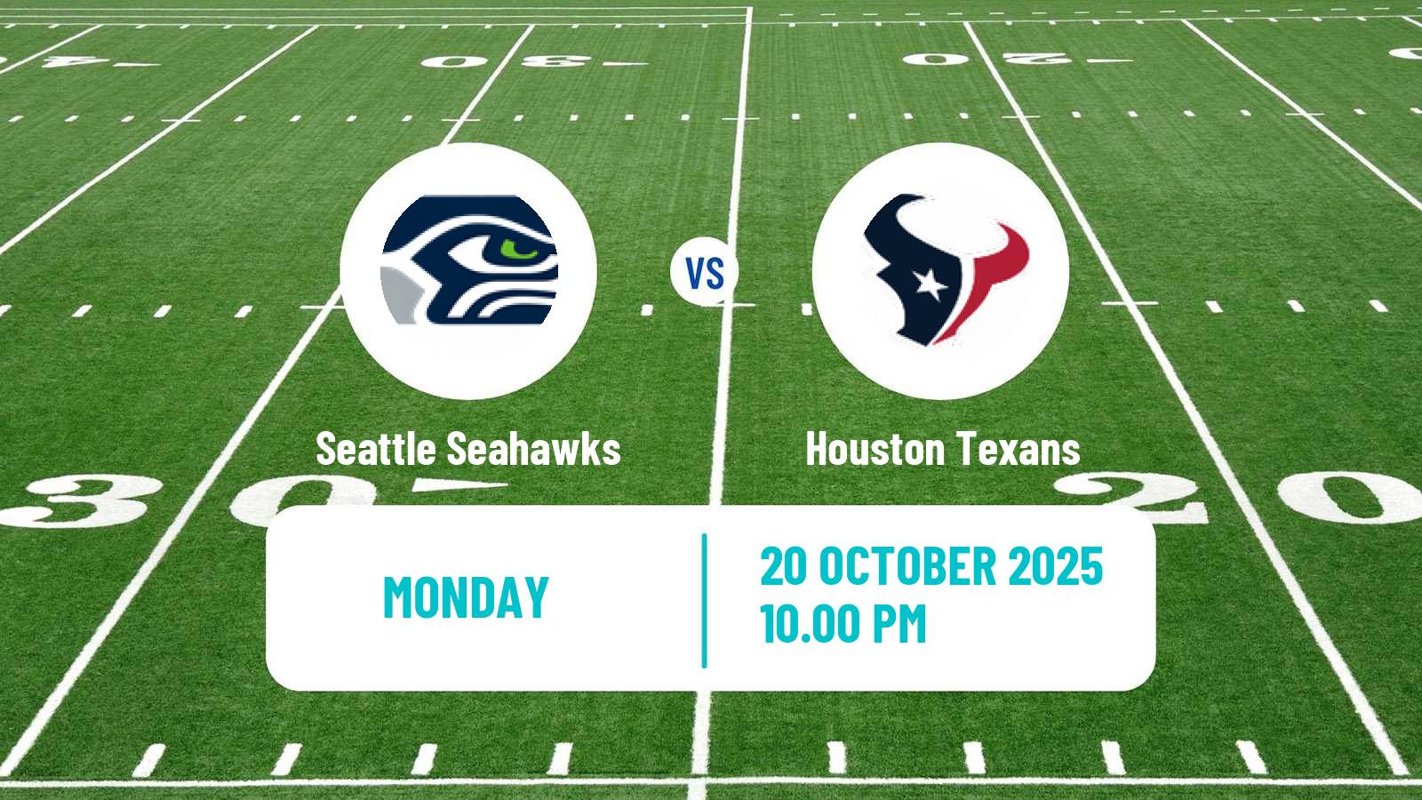 American football NFL Seattle Seahawks - Houston Texans
