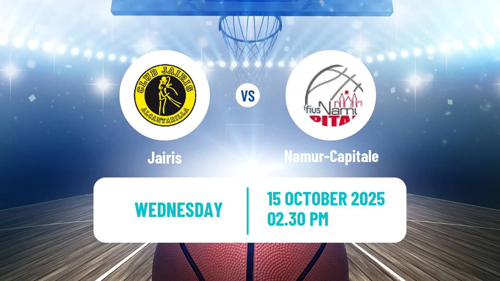 Basketball Eurocup Women Jairis - Namur-Capitale