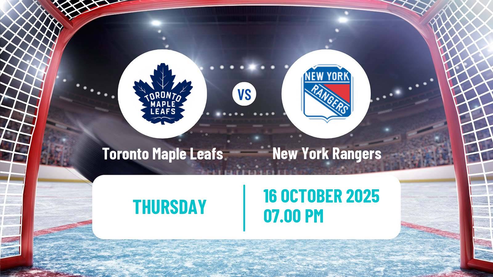 Hockey NHL Toronto Maple Leafs - New York Rangers