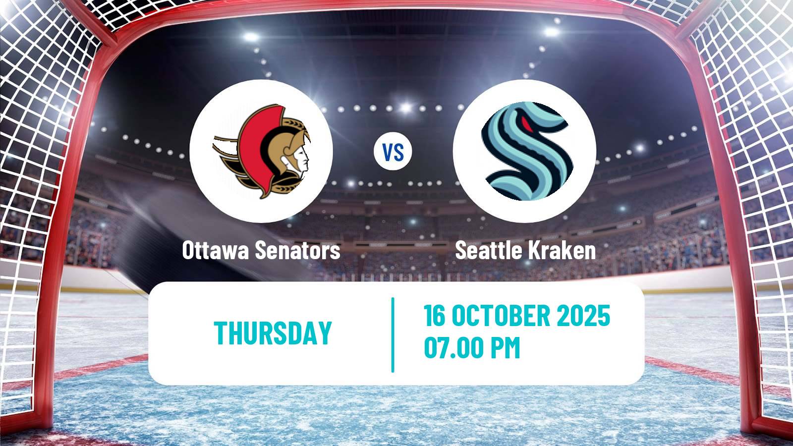 Hockey NHL Ottawa Senators - Seattle Kraken