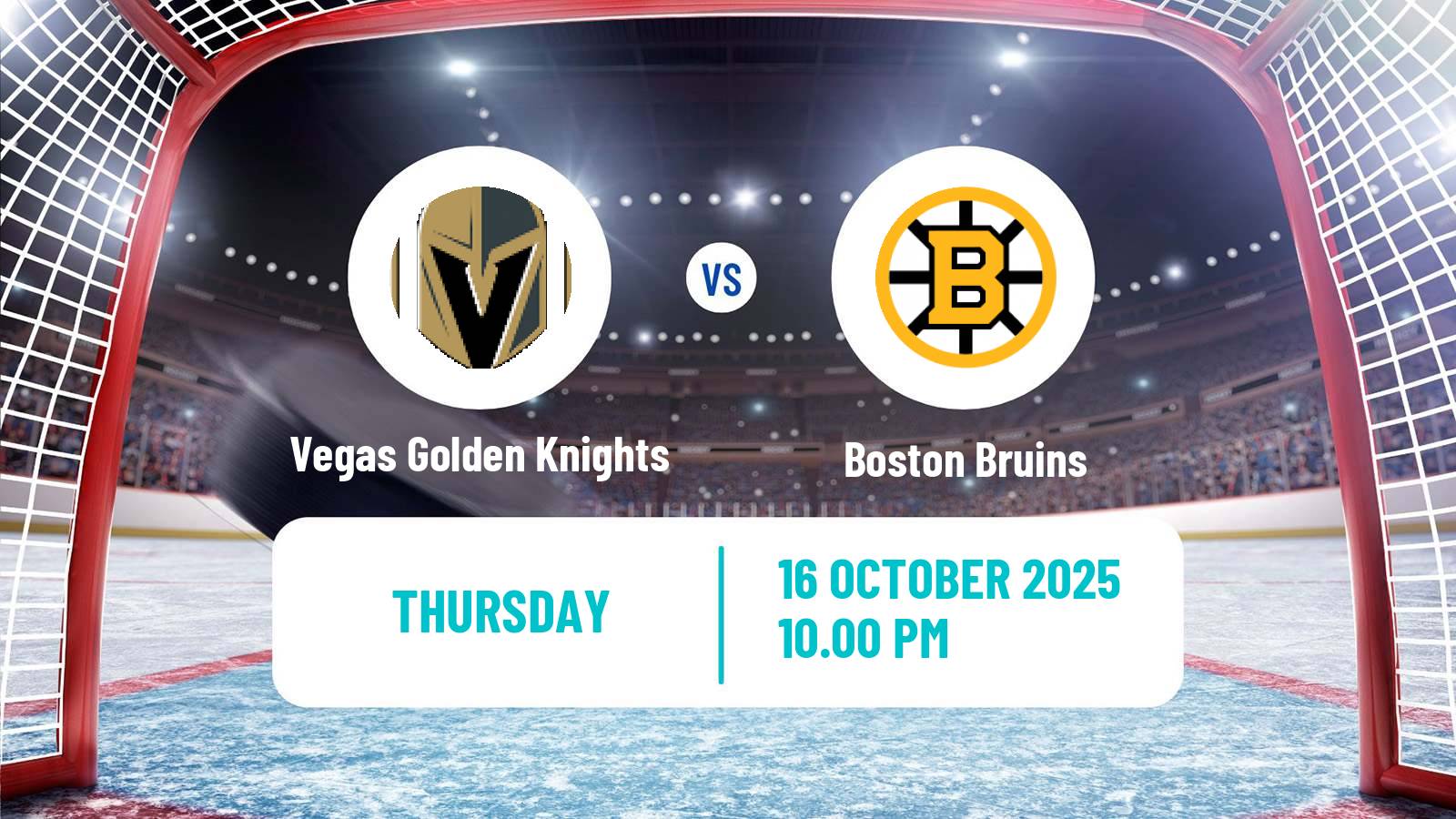 Hockey NHL Vegas Golden Knights - Boston Bruins