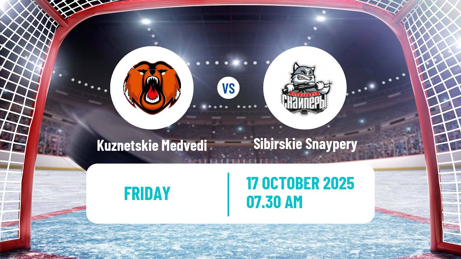 Hockey MHL Kuznetskie Medvedi - Sibirskie Snaypery