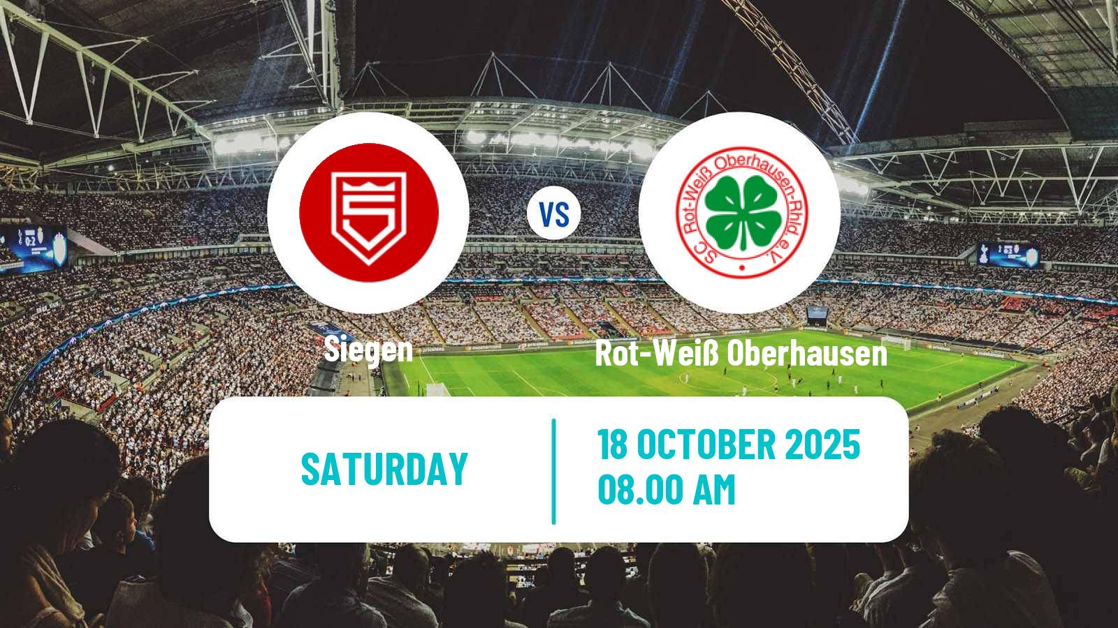 Football German Regionalliga West Siegen - Rot-Weiß Oberhausen