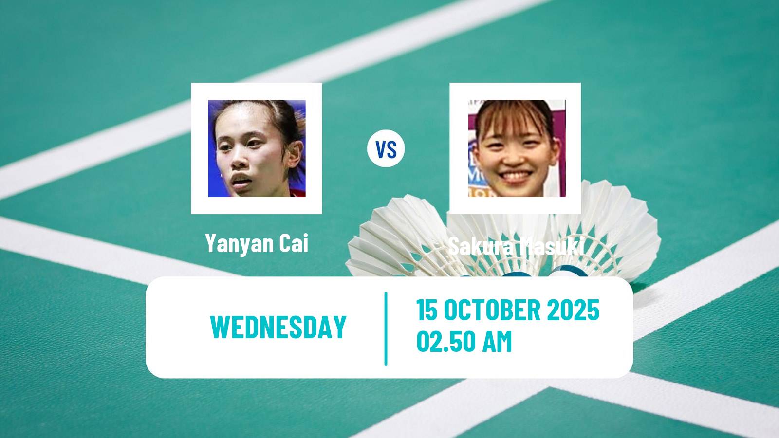 Badminton BWF World Tour Kl Masters Malaysia Super 100 Women Yanyan Cai - Sakura Masuki