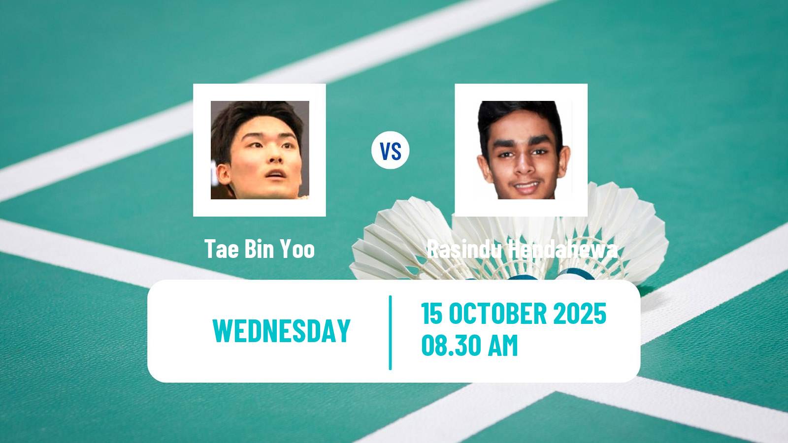 Badminton BWF World Tour Kl Masters Malaysia Super 100 Men Tae Bin Yoo - Rasindu Hendahewa