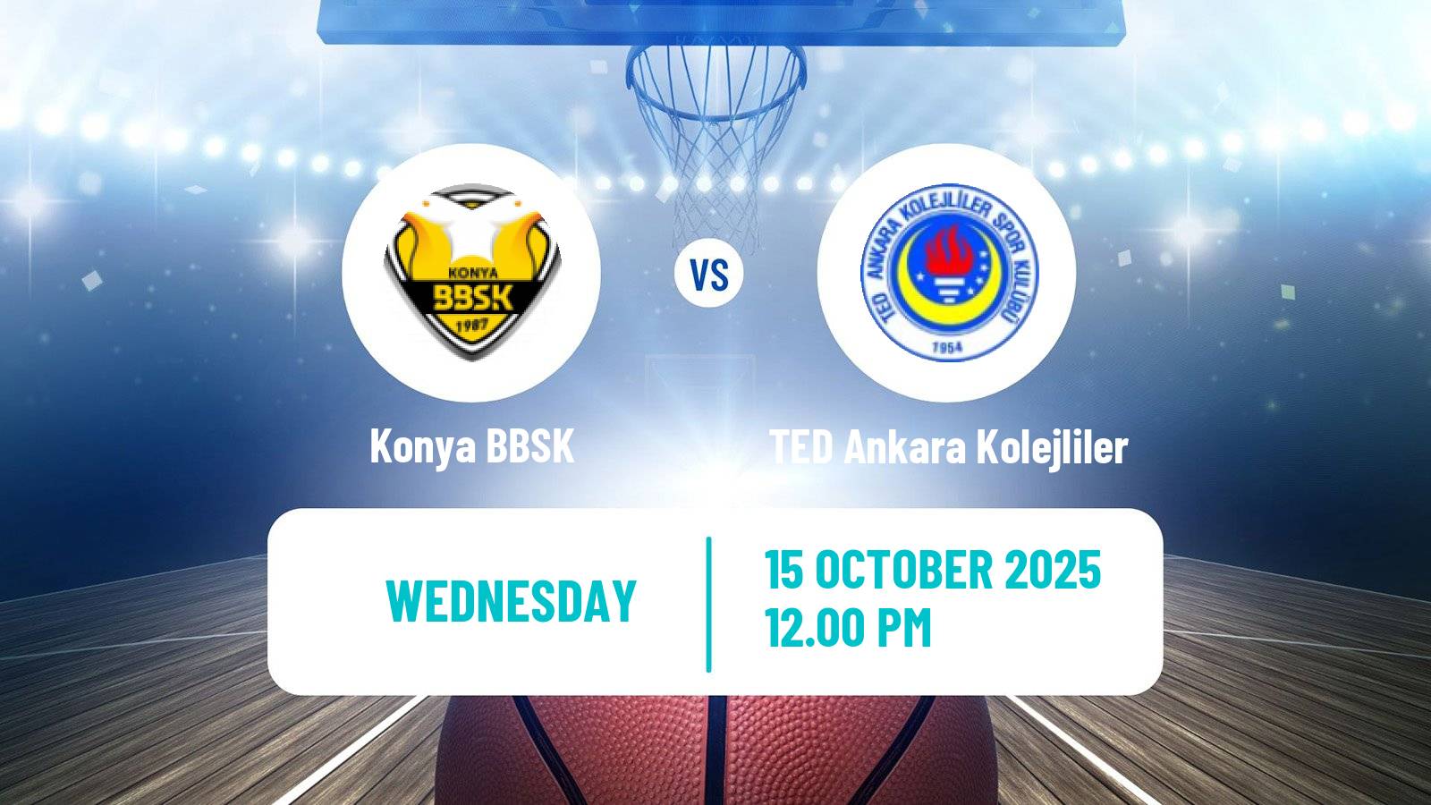 Basketball Turkish TBL Konya BBSK - TED Ankara Kolejliler