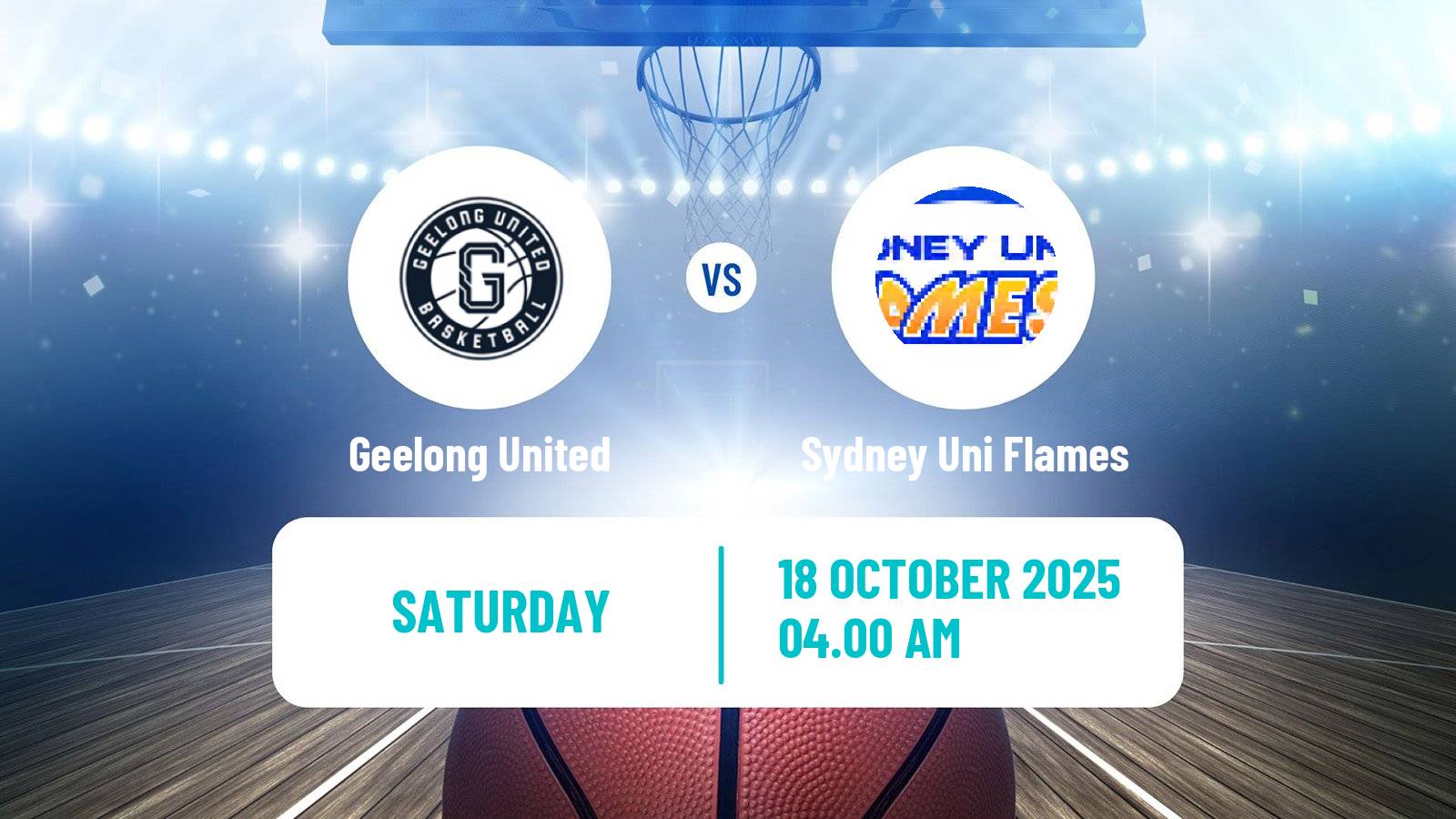 Basketball Australian WNBL Geelong United - Sydney Uni Flames