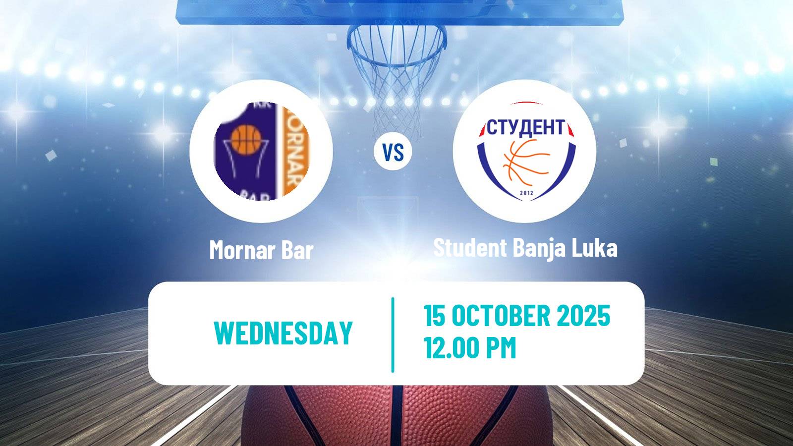 Basketball Adriatic League 2 Mornar Bar - Student Banja Luka
