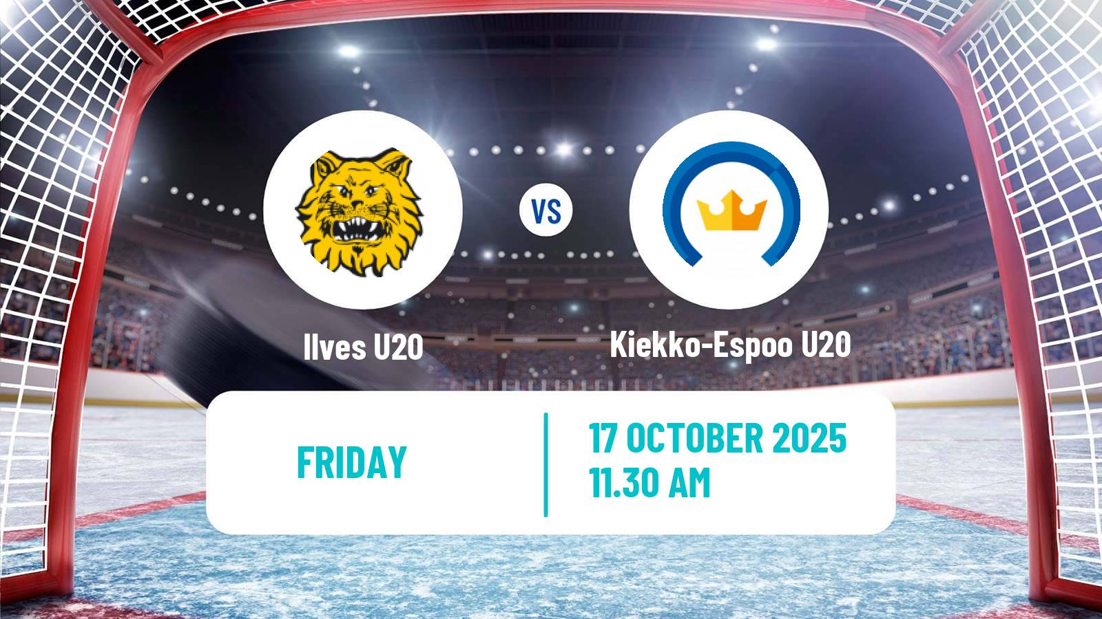 Hockey Finnish SM-sarja U20 Ilves U20 - Kiekko-Espoo U20