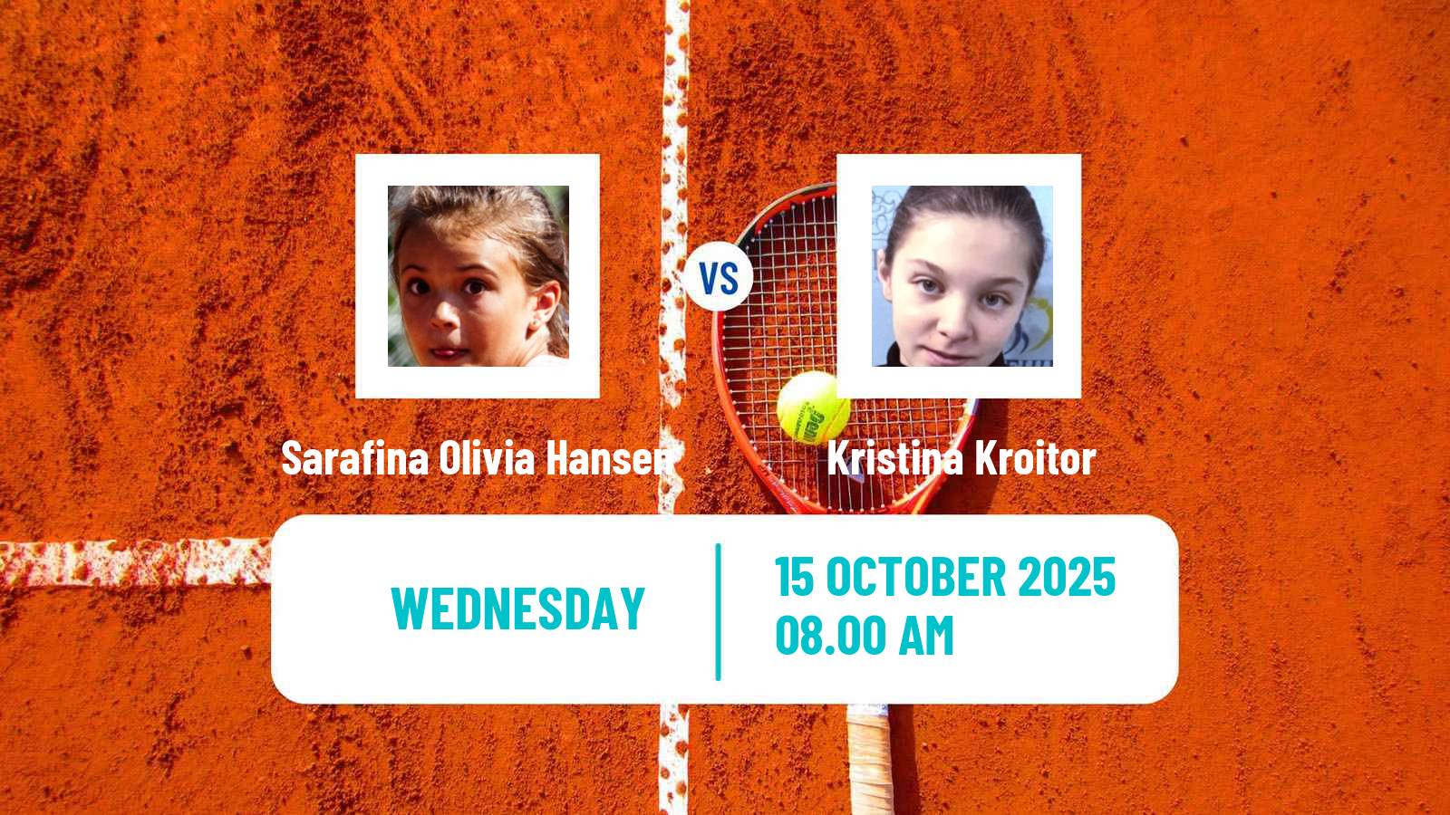 Tennis ITF W15 Sharm Elsheikh 15 Women Sarafina Olivia Hansen - Kristina Kroitor