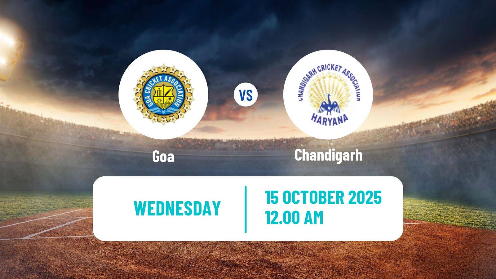 Cricket Ranji Trophy Goa - Chandigarh