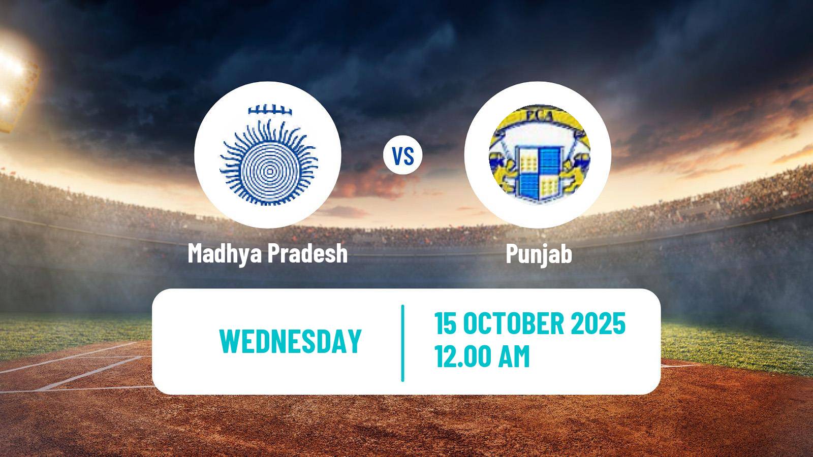 Cricket Ranji Trophy Madhya Pradesh - Punjab