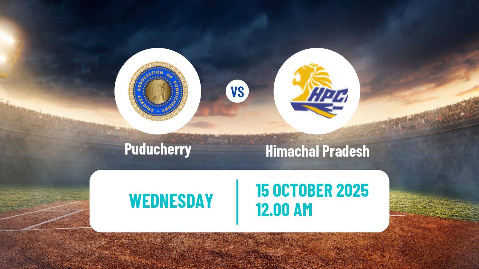 Cricket Ranji Trophy Puducherry - Himachal Pradesh