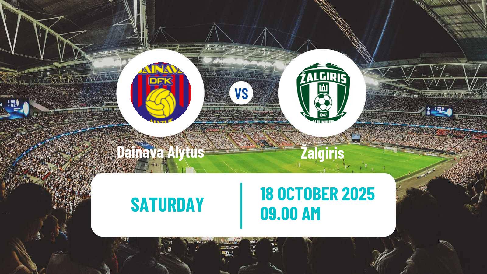 Football Lithuanian A Lyga Dainava Alytus - Žalgiris