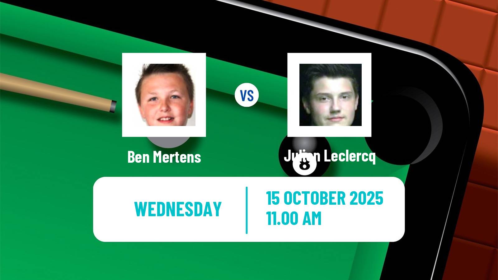 Snooker Scottish Open Ben Mertens - Julien Leclercq